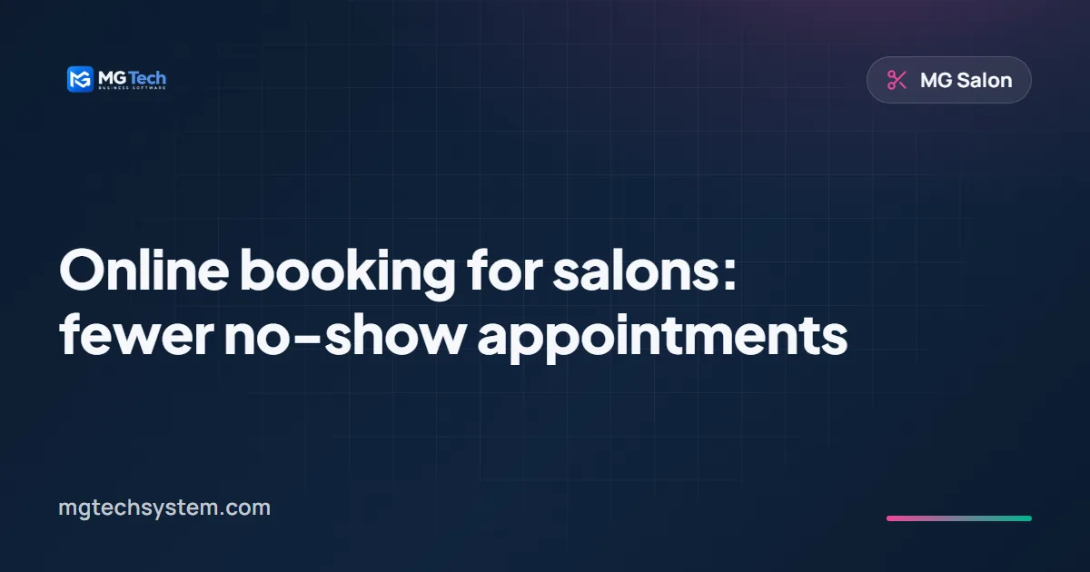 Online booking for salons: fewer no-show appointments