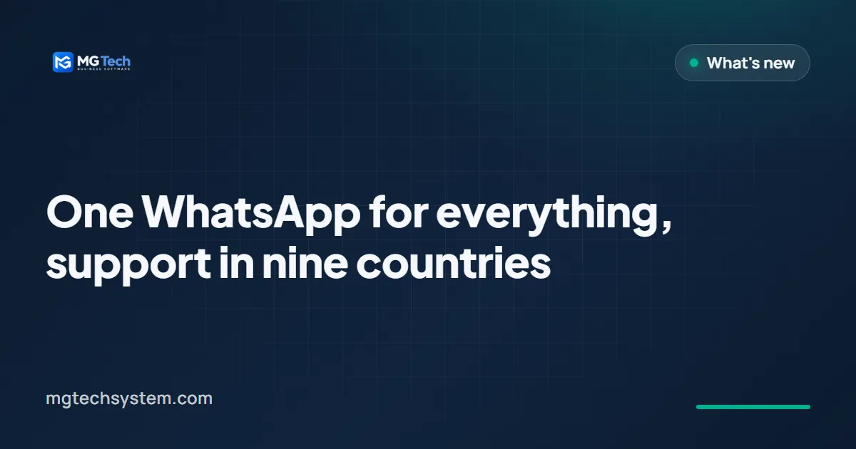 One WhatsApp for everything, support in nine countries